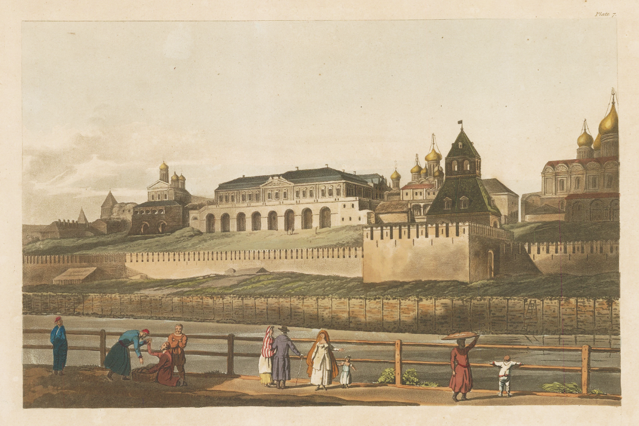 И. Дациаро. Панорама Кремля и Замоскворечья от Тайницкой башни. 1813