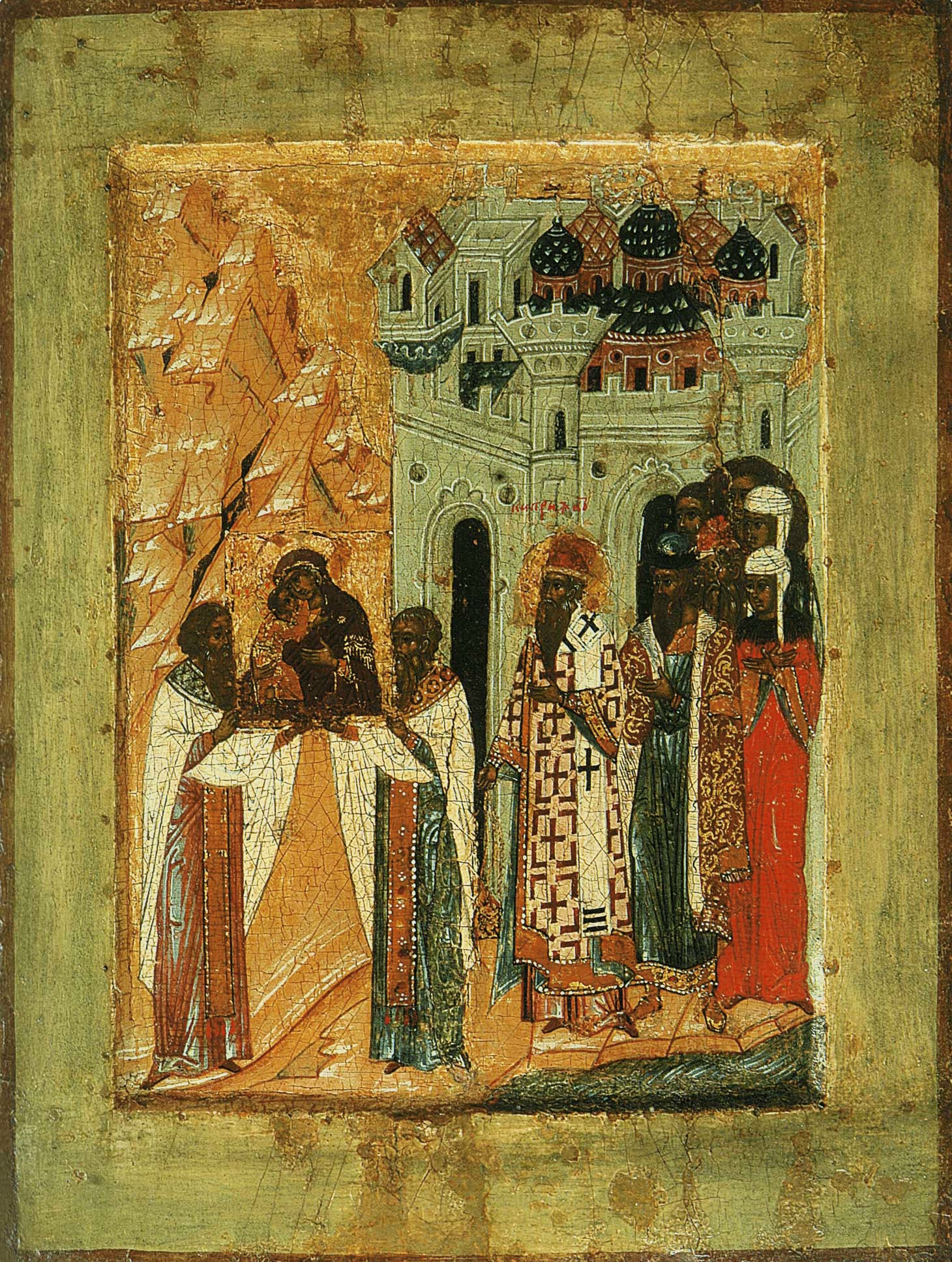 Сретение Владимирской иконы. Вторая половина XVI в.