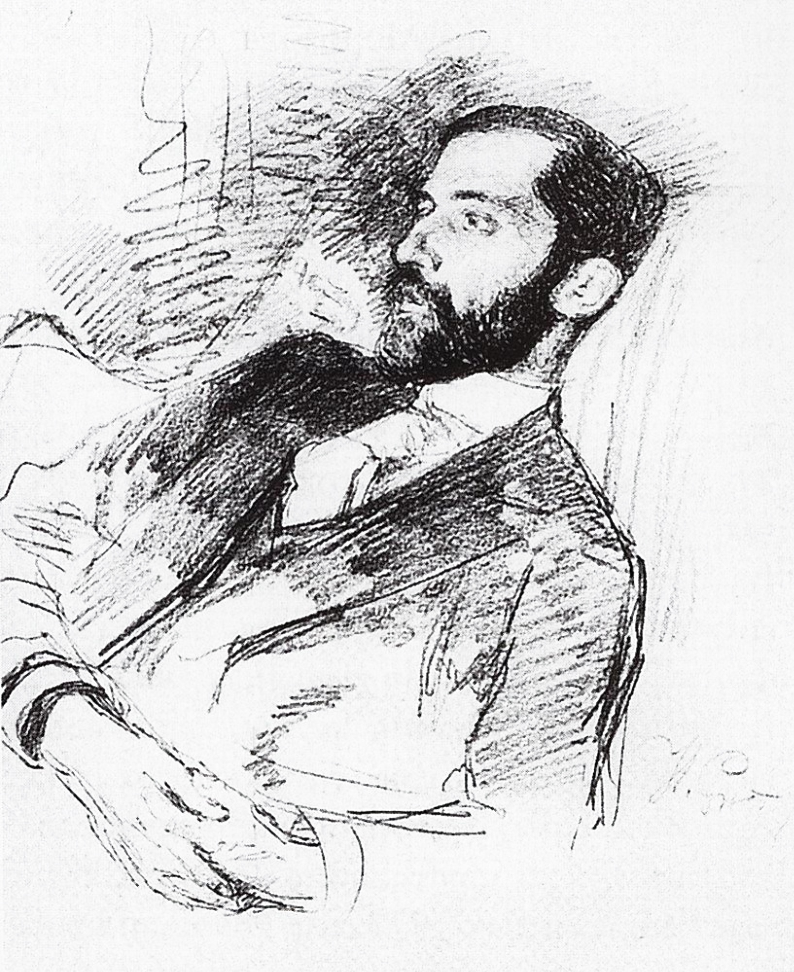 И. Репин. Портрет Д.С.Мережковского. Около 1900