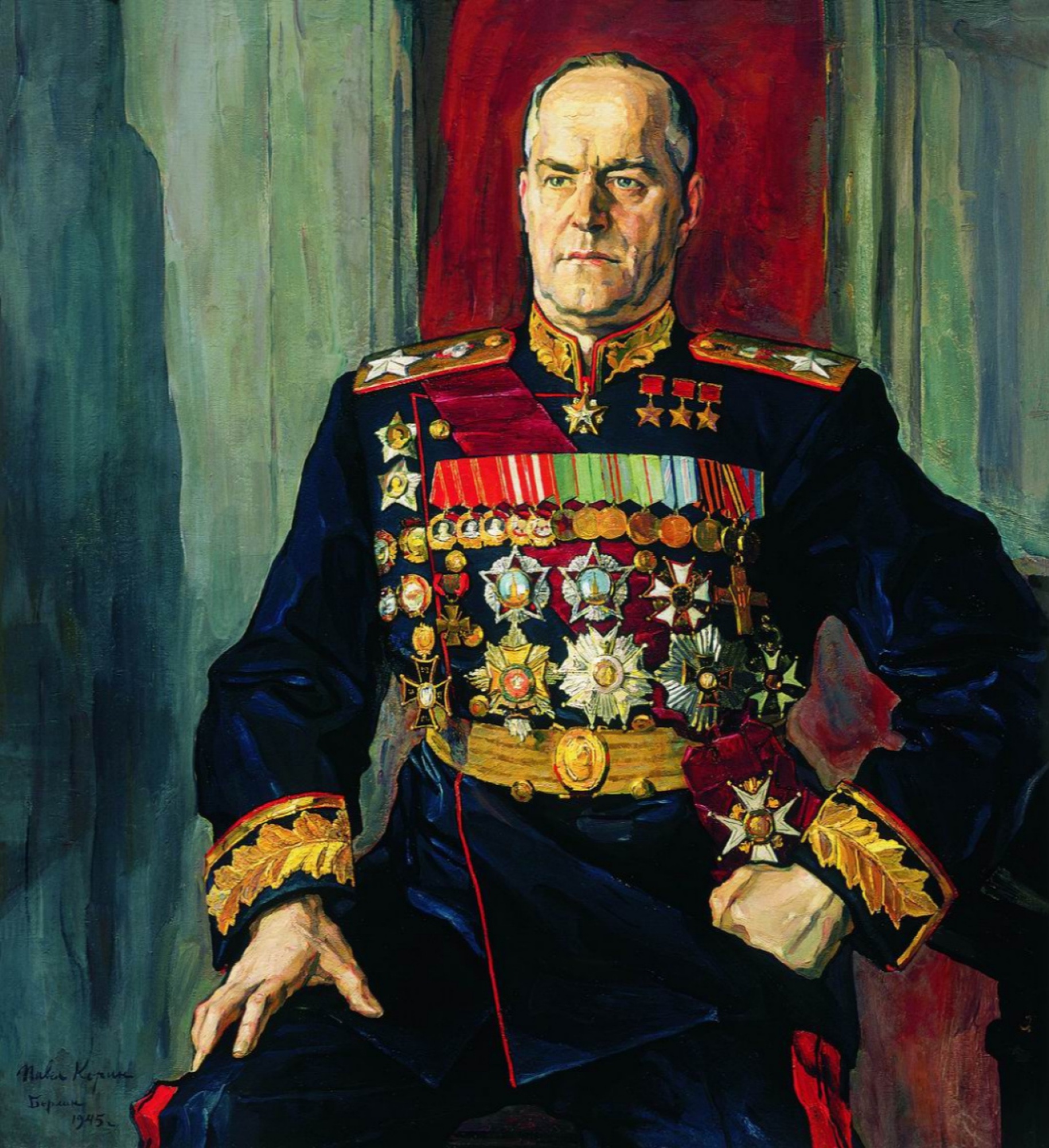На портрете Павла Корина Георгий Жуков изображен с "Маршальской звездой"