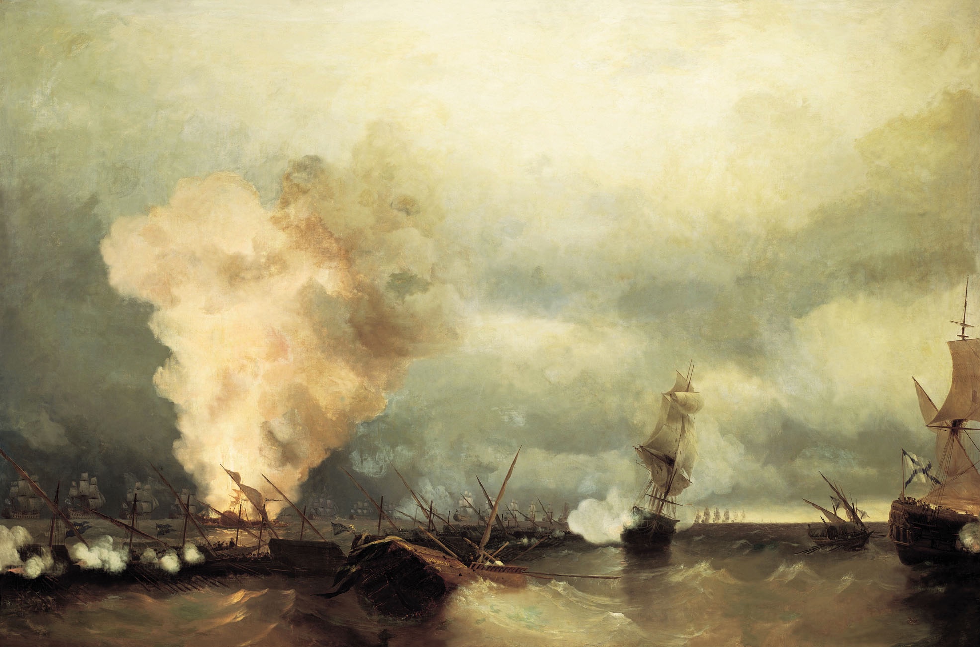 И. Айвазовский. Морское сражение при Выборге 25 июня 1790 года. 1846