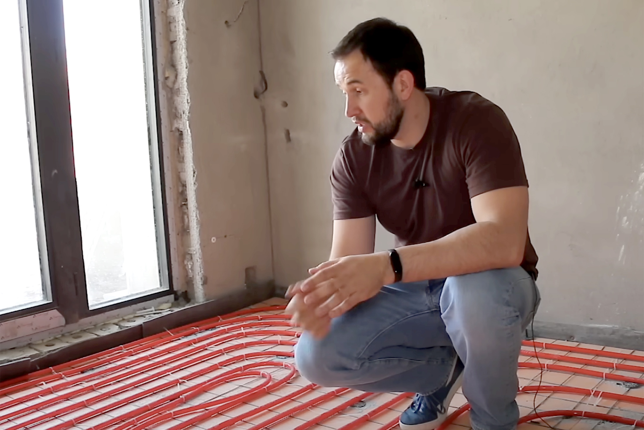 монтаж водяного пола