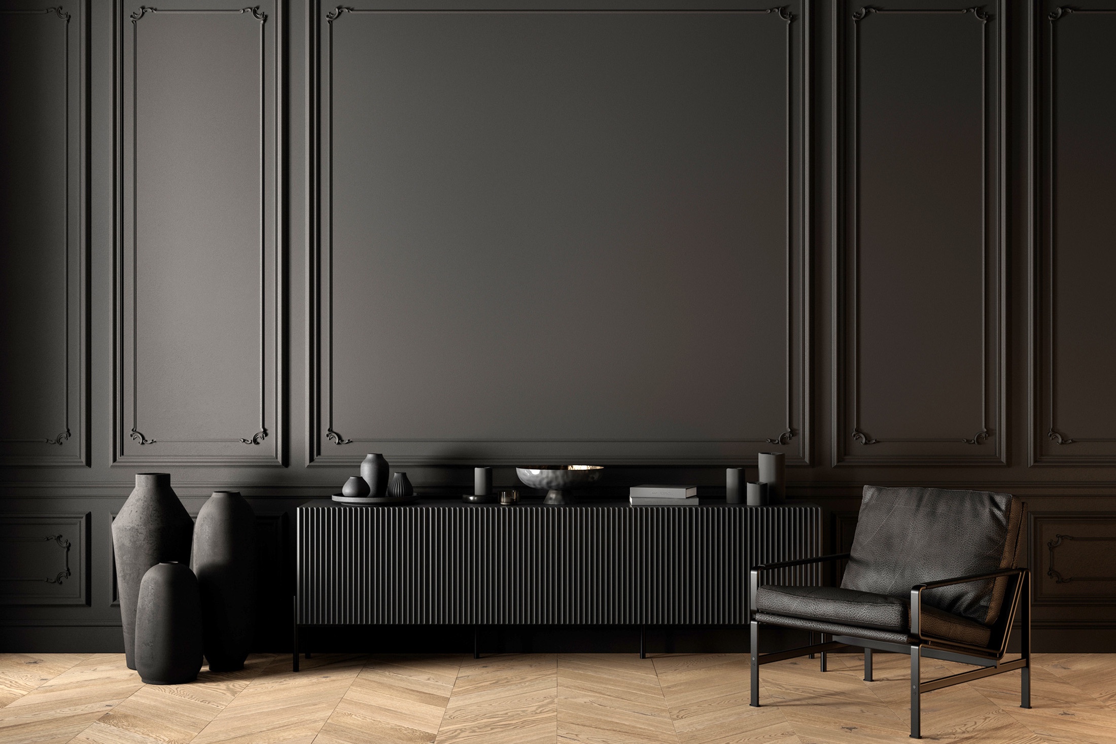 молдинг в интерьере стен