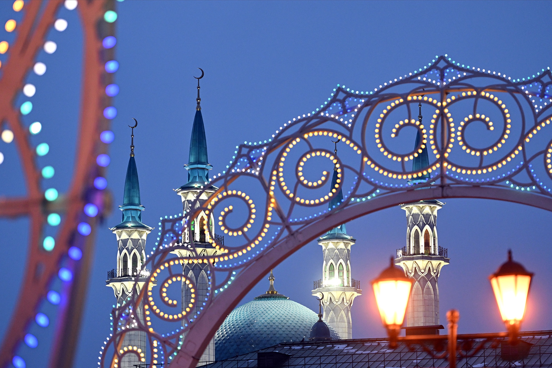 Казанский кремль в Казани вид Новый год