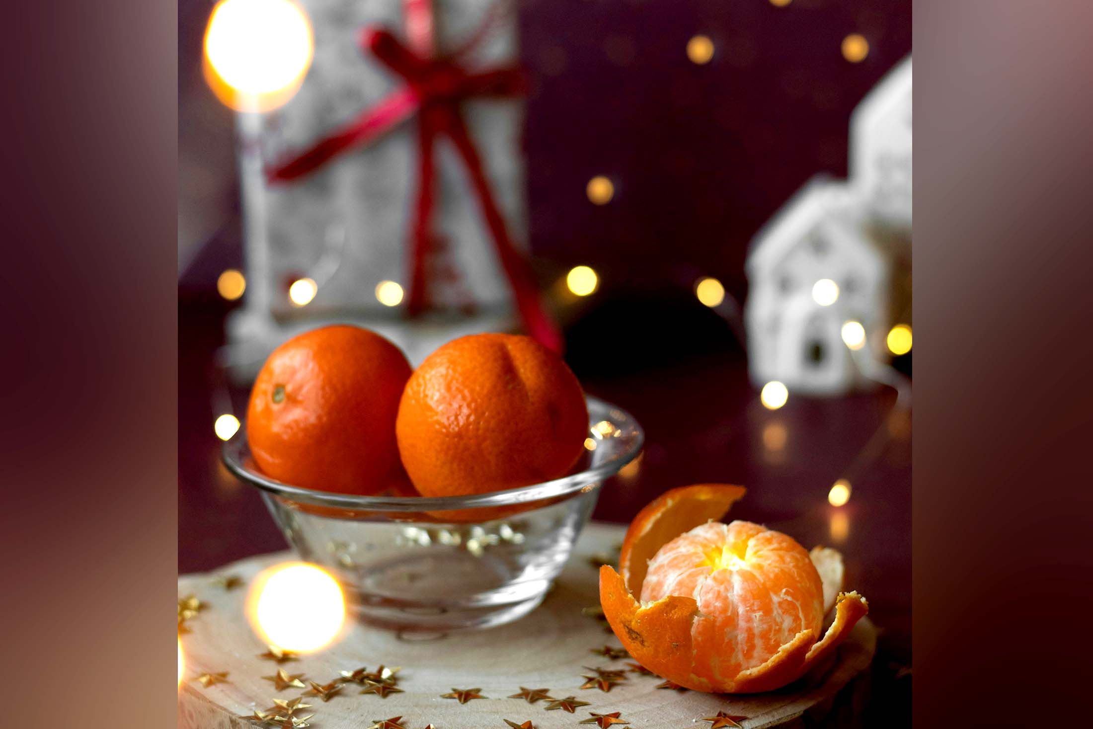 мандарины на столе новый год