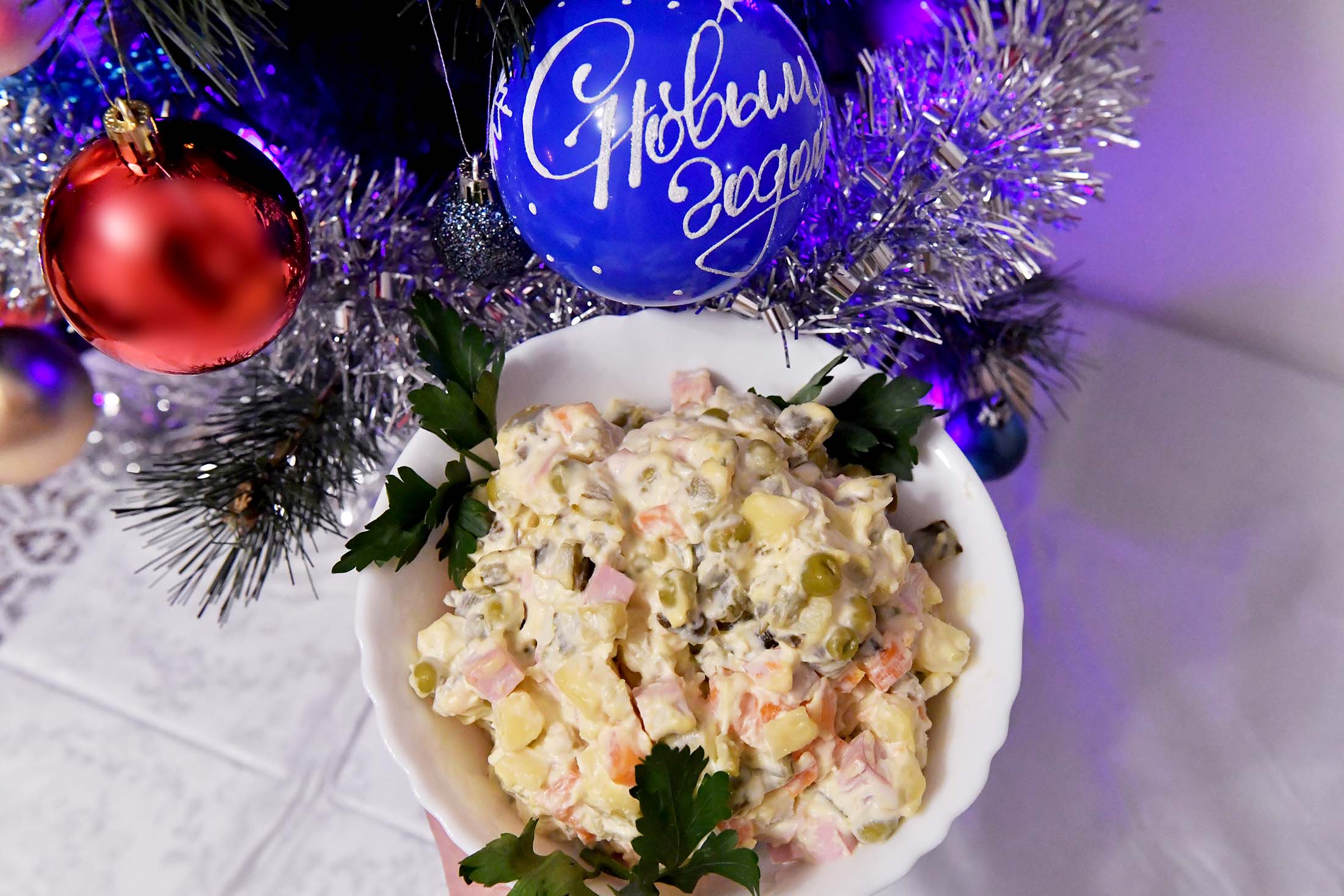 оливье салат в новый год 