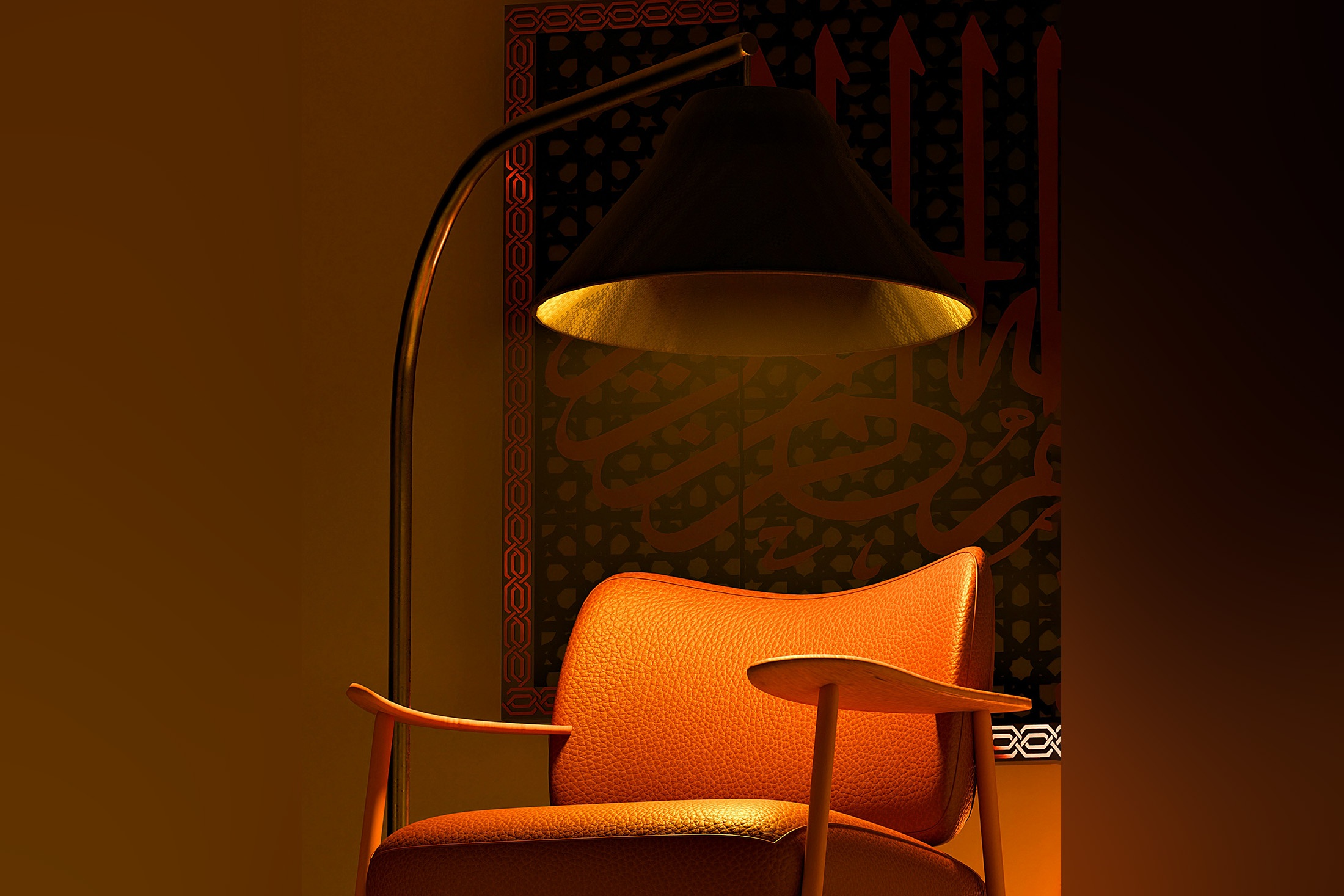 торшер в гостиной теплый свет