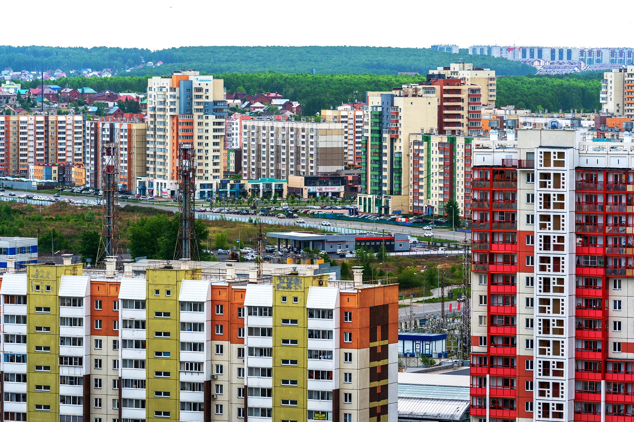 Жилые кварталы в Челябинске.