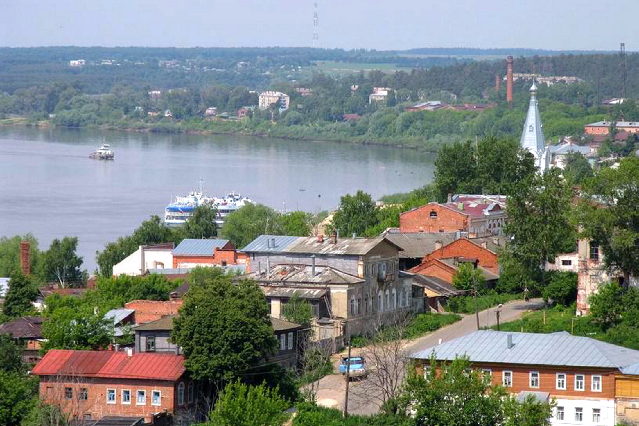 Вид на г. Касимов и реку Оку. Рязанская область.
