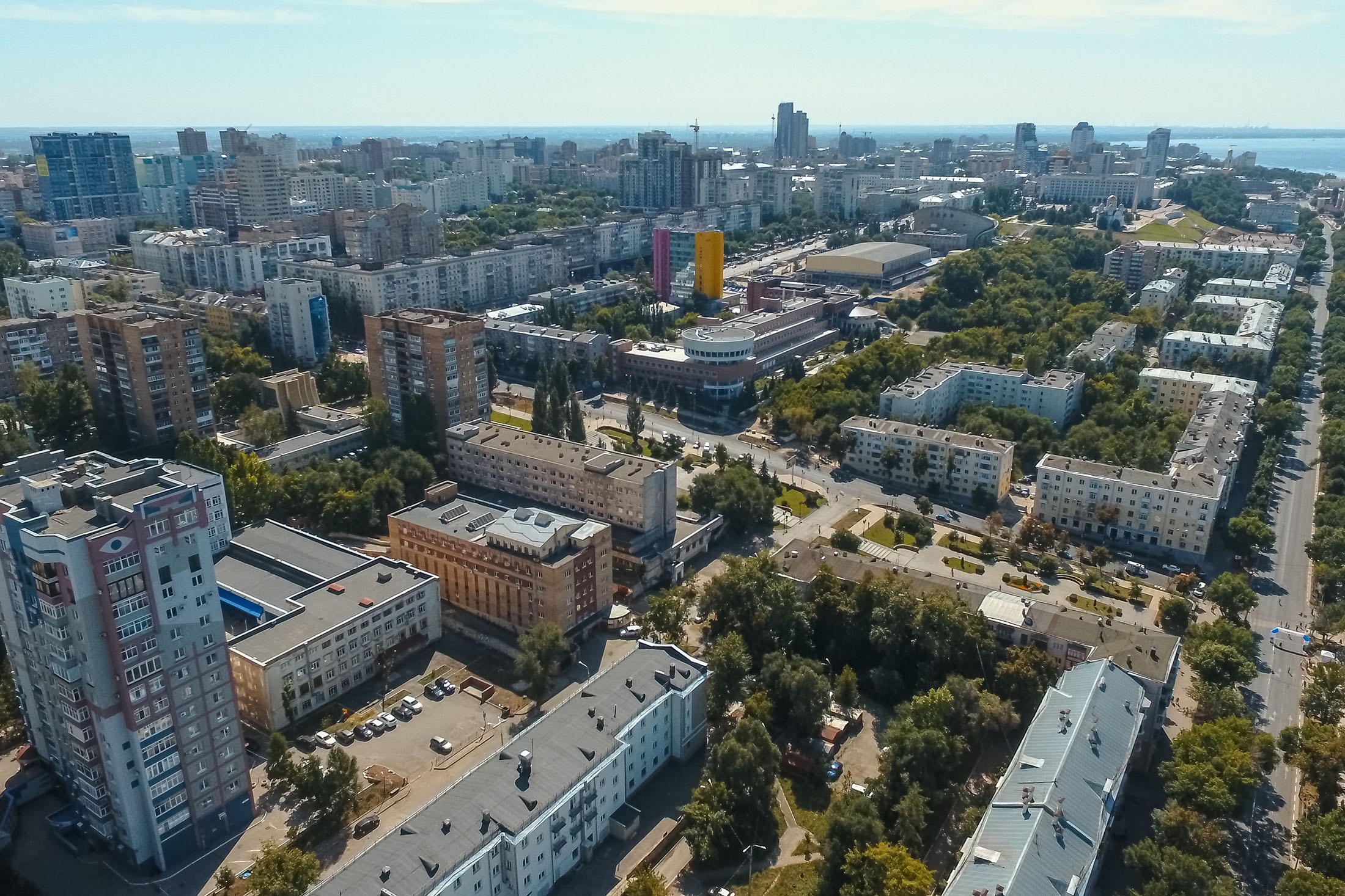 Вид на центр Самары.