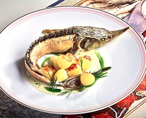 Стерлядь в шампанском