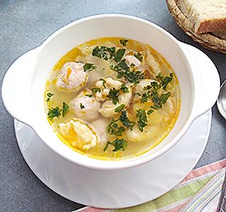 Суп с манными клецками