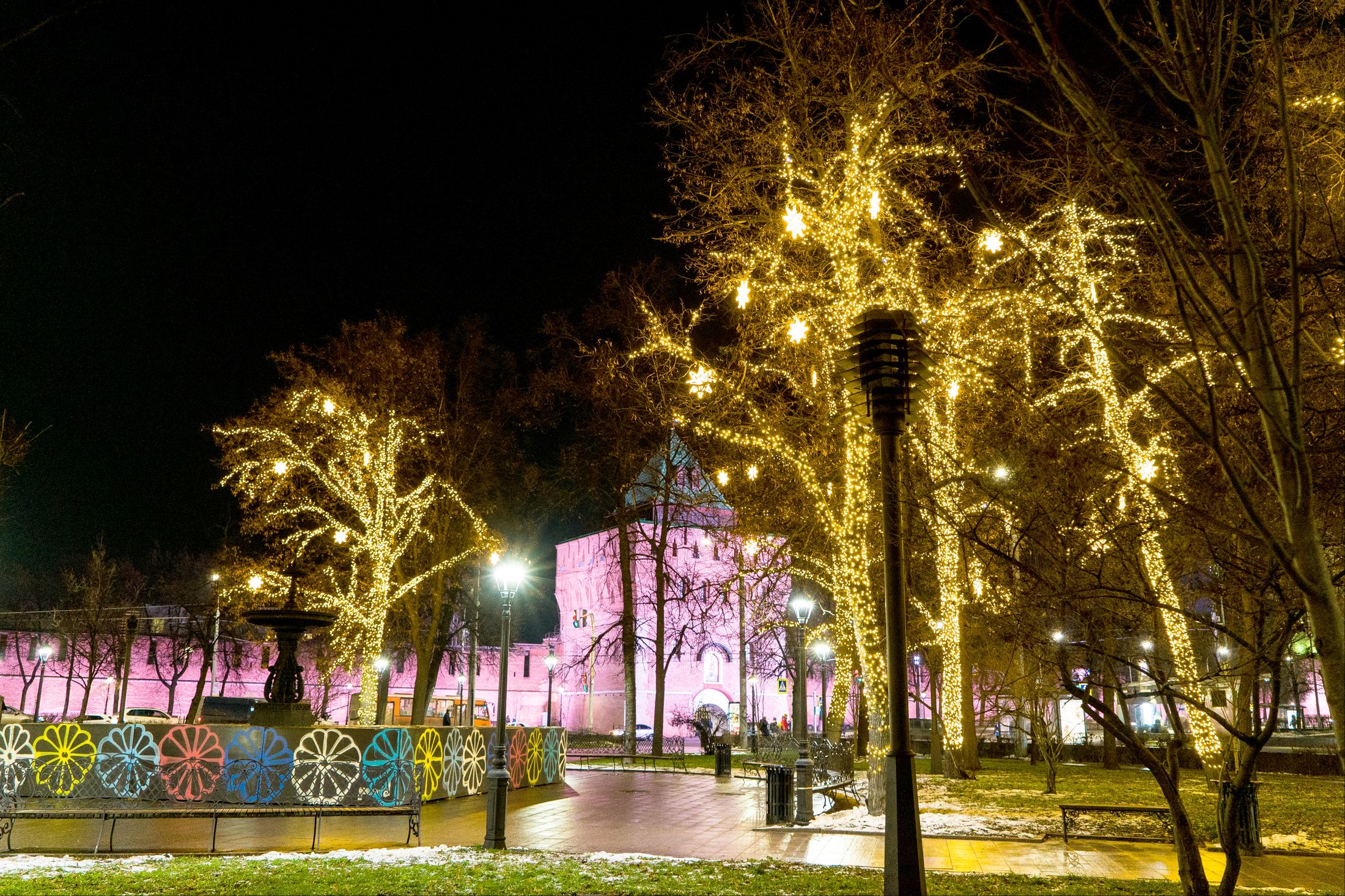 Городской парк в Нижнем Новогороде зимой