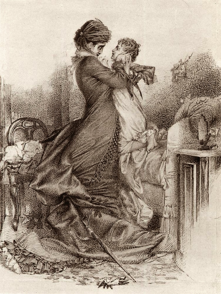 М. Врубель. Свидание Анны Карениной с сыном. 1878