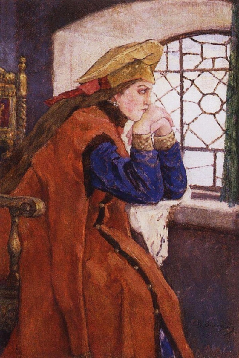 В. Васнецов. Царевна у окна. 1920