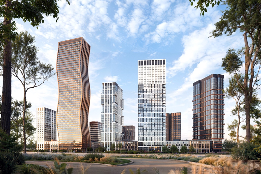 CITYZEN - мультиквартал бизнес-класса в трех минутах ходьбы от станции "Тушинская", в районе Покровское-Стрешнево. Первая очередь состоит из 9 башен, спроектированных архбюро СПИЧ.