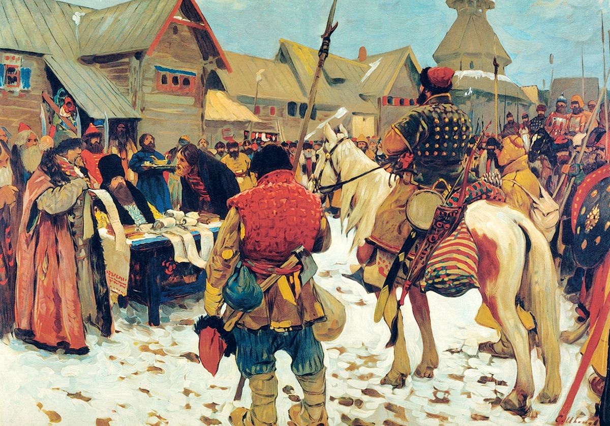 С. В. Иванов. Смотр служилых людей. Издание И. Н. Кнебель.