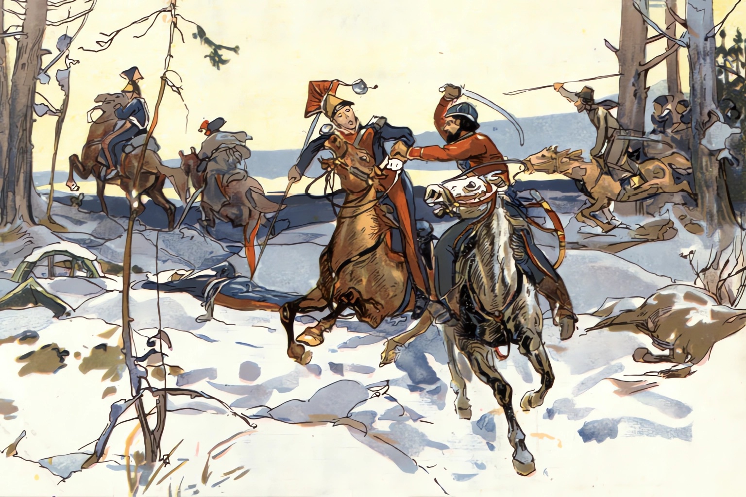 Открытка. Партизан Денис Васильевич Давыдов. 1912 Открытка. Партизан Денис Васильевич Давыдов. 1912