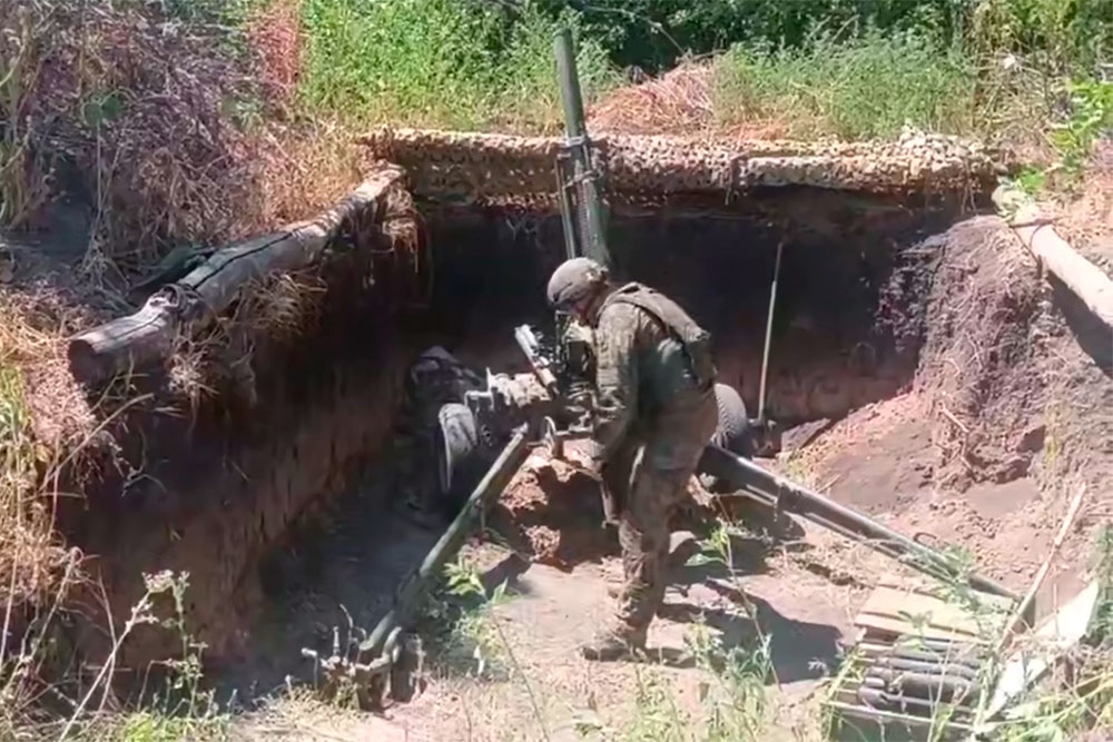 Опубликовано видео автоматической стрельбы миномета "Василек"