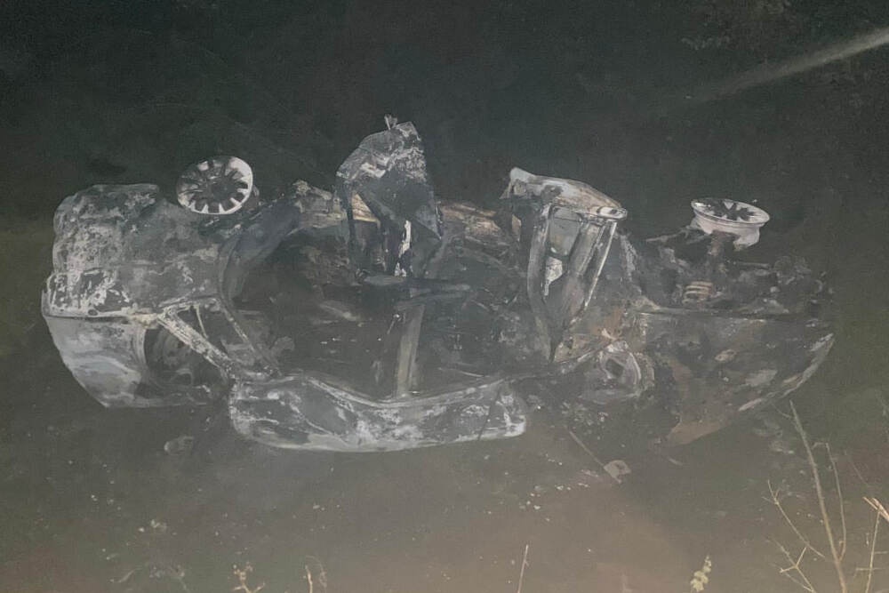 В ДТП под Воронежем сгорел автомобиль, пострадали двое подростков
