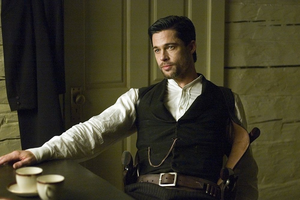 Актер Брэд Питт в фильме "Как трусливый Роберт Форд убил Джесси Джеймса".