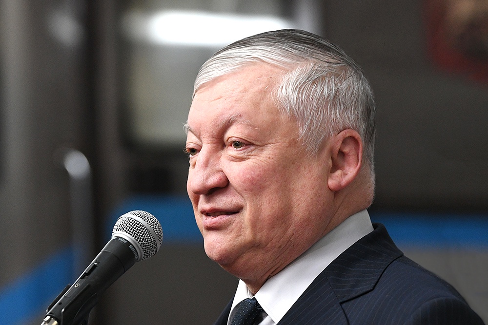 Многократный чемпион мира Анатолий Карпов напутствовал молодых шахматистов, отправляющихся на Всемирную Олимпиаду