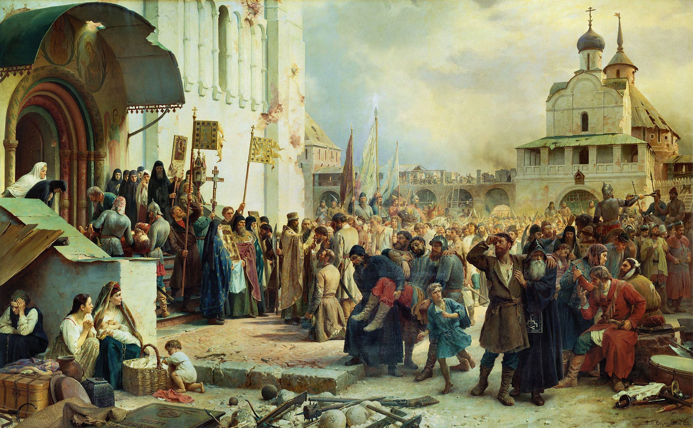 Верещагин В. "Осада Троице-Сергиева монастыря", 1891.  ГРМ