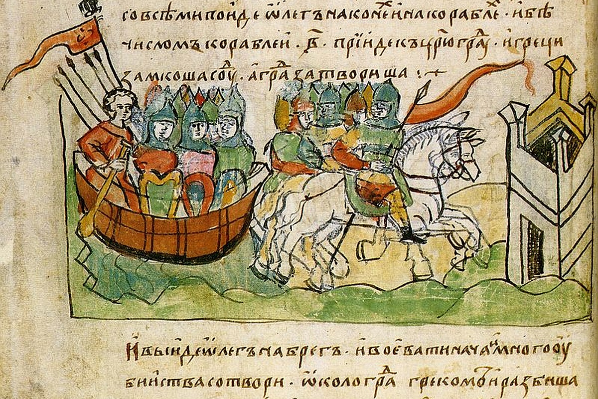 Дописать в первую русскую летопись "Повесть временных лет" целые абзацы позволяют открытия российских ученых, сделанные на археологическом комплексе Гнездово. На фото: фрагмент "Повести (список конца XV века).