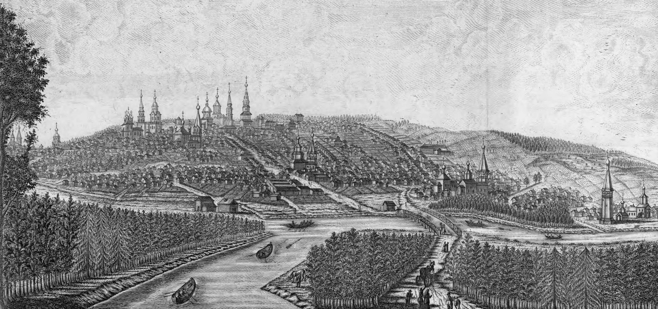 Пенза - город-крепость. Гравюра XIX в.