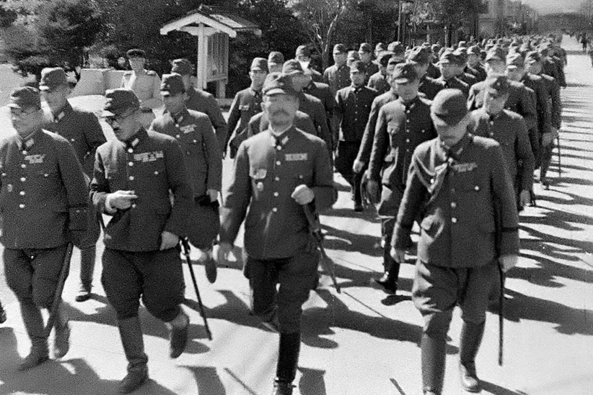 148 генералов Квантунской армии, сдавшихся в плен. Китай. Август 1945 года.