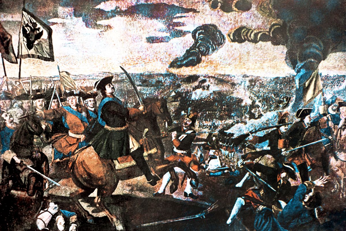М. Ломоносов. Полтавская баталия (Северная война 1700-1721 годов). Мозаика.