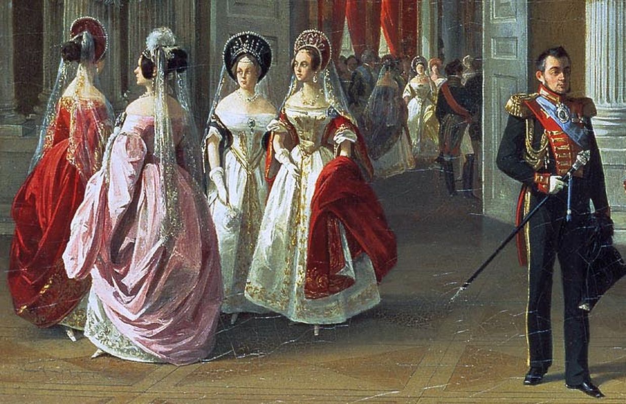 Адольф Ладюрнер. Гербовый зал зимнего дворца. 1838 г. Фрагмент