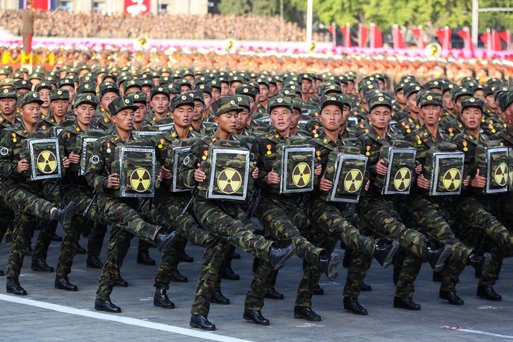 Военный парад в Пхеньяне 2015 года.