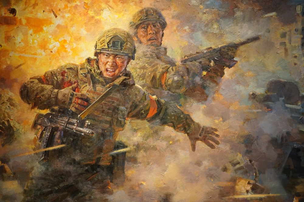 На многих картинах - сцены освобождения Курской области.