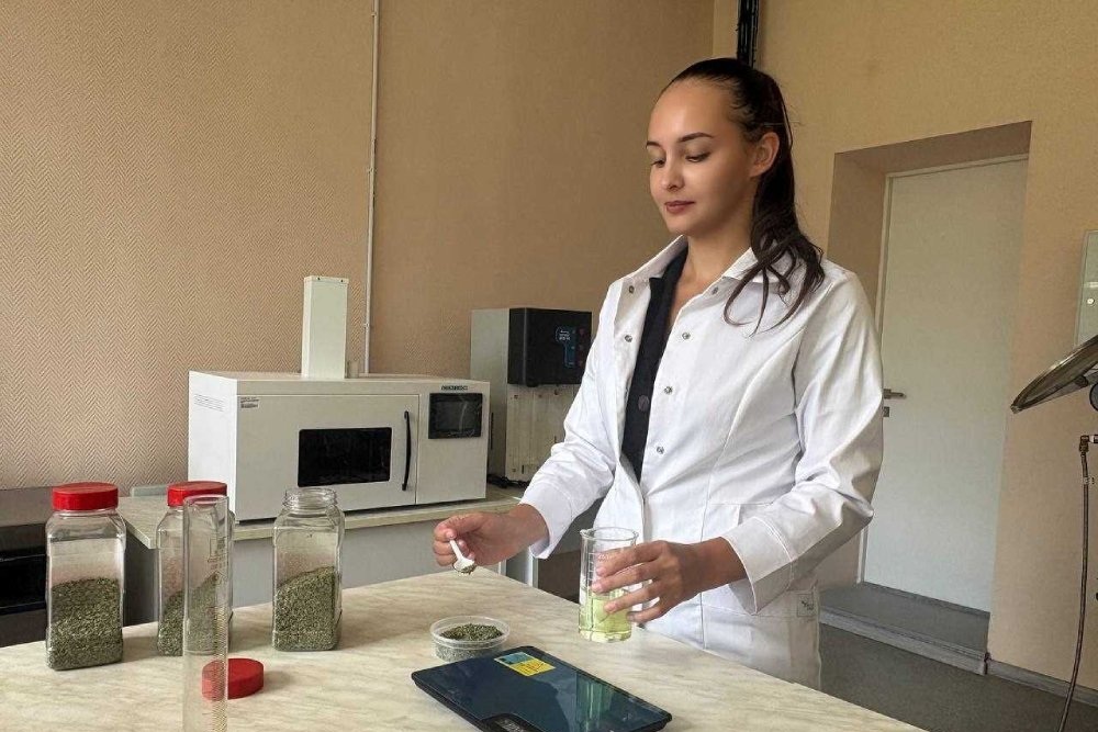 Астраханская студентка Ангелина Максименко разработала новый подход в получении ароматизированного масла из сухих экстрактов  базилика, петрушки и укропа