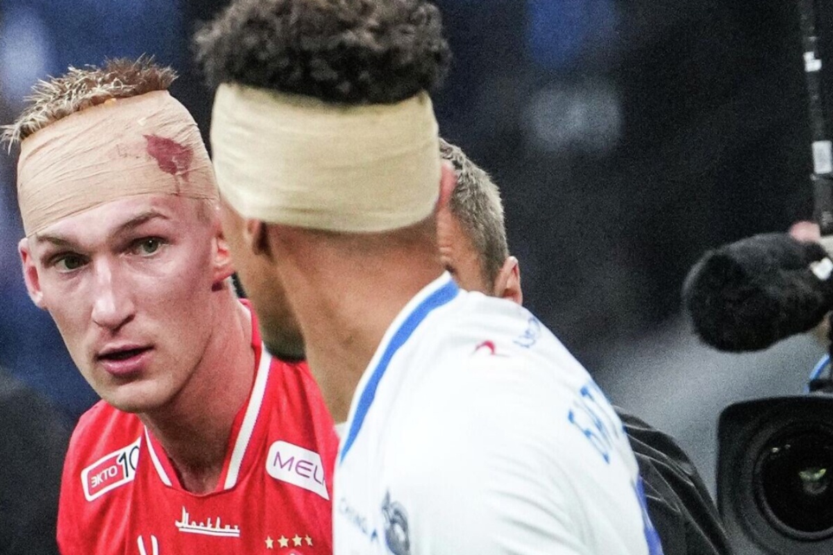 Даниил Денисов и Бителло после столкновения.