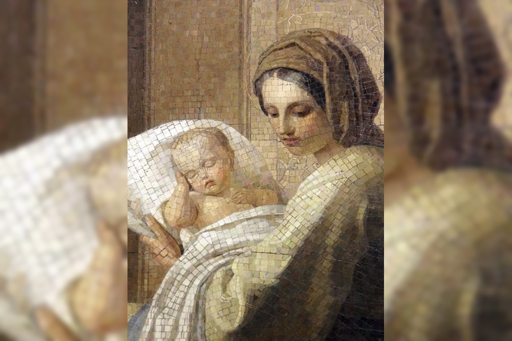 "Рождество Богородицы", фрагмент. Т. А. Нефф, 1846-1848 гг.