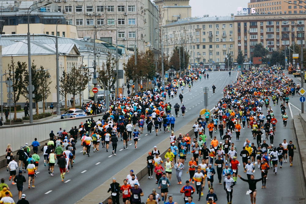 Участники Московского марафона.