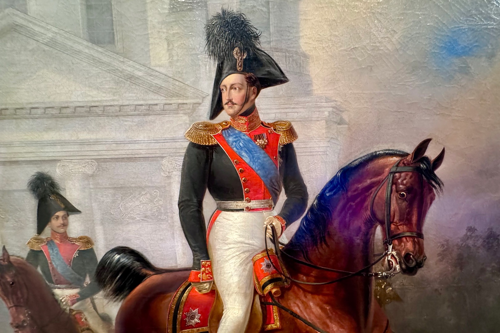 Портрет императора Николая I Павловича и цесаревича Александра Николаевича. А.П. Швабе. 1843 год. Портрет императора Николая I Павловича и цесаревича Александра Николаевича. А.П. Швабе. 1843 год.