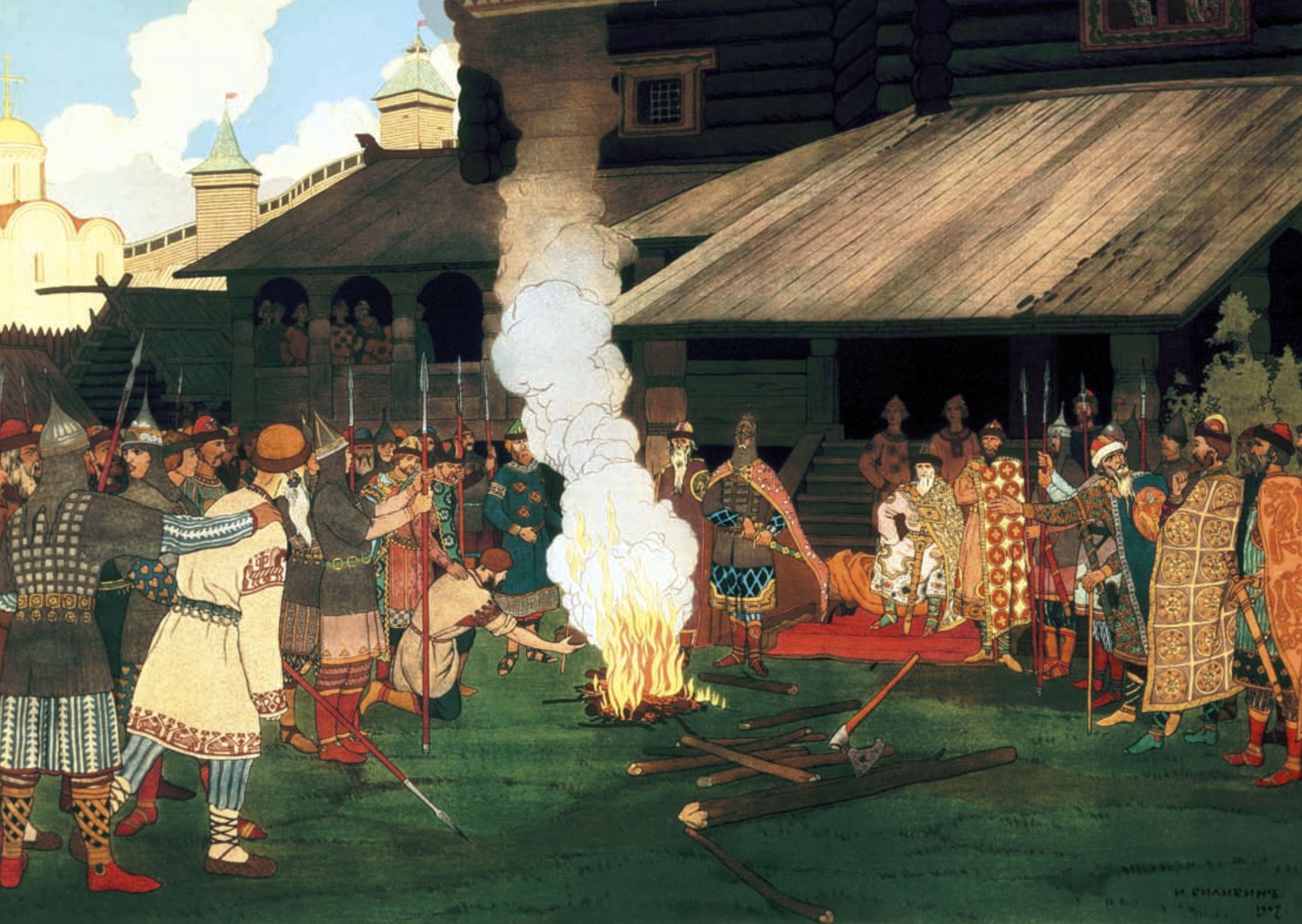 И. Я. Билибин. Суд во времена "Русской правды". 1907 г.