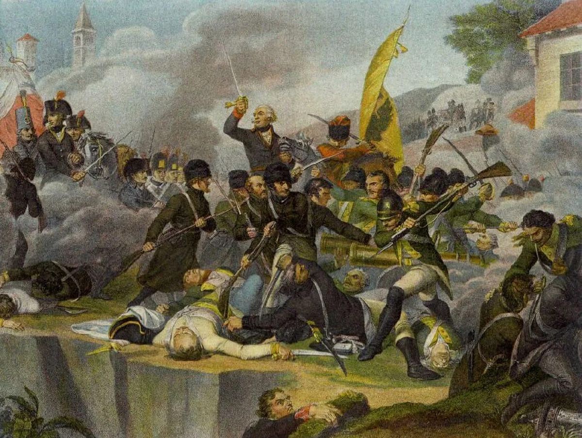 Н. Скиавонетти. Сражение на реке Адда 16 (27) апреля 1799 года.