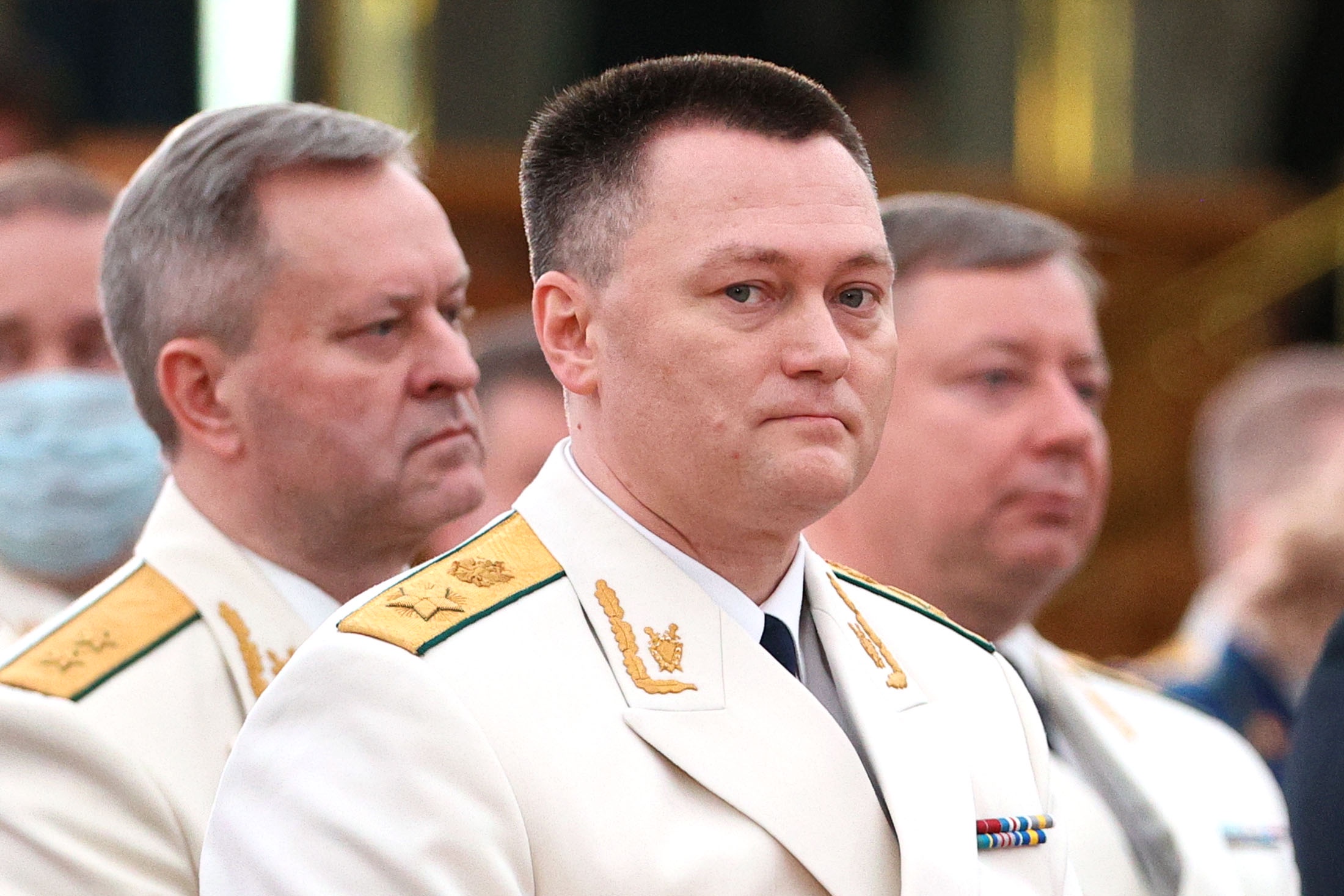 Генеральный прокурор РФ Игорь Краснов на торжественном заседании, посвящённом 300-летию со дня образования органов прокуратуры. 2022 год.