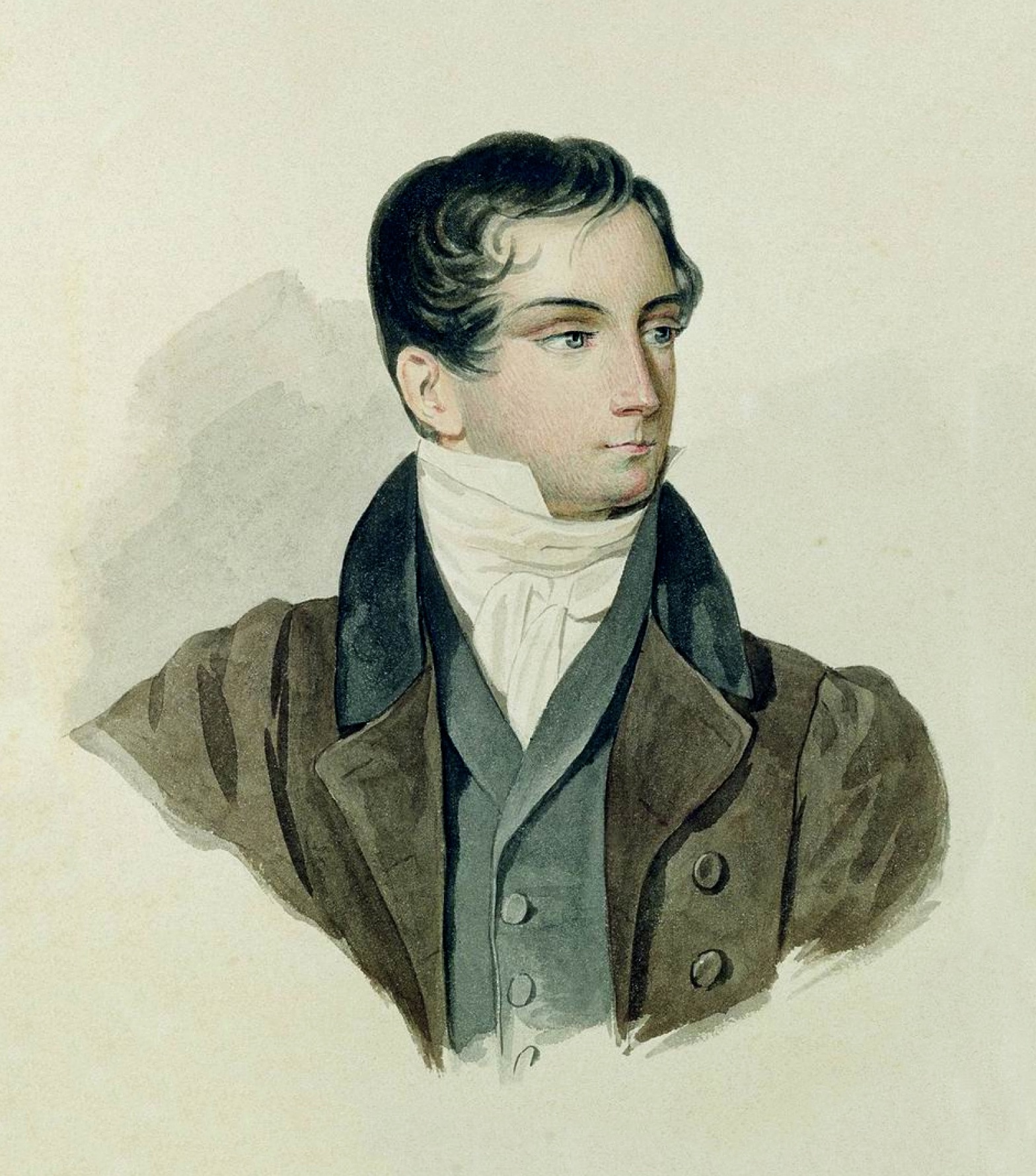 П. Соколов. Портрет Д.В. Веневитинова. 1827