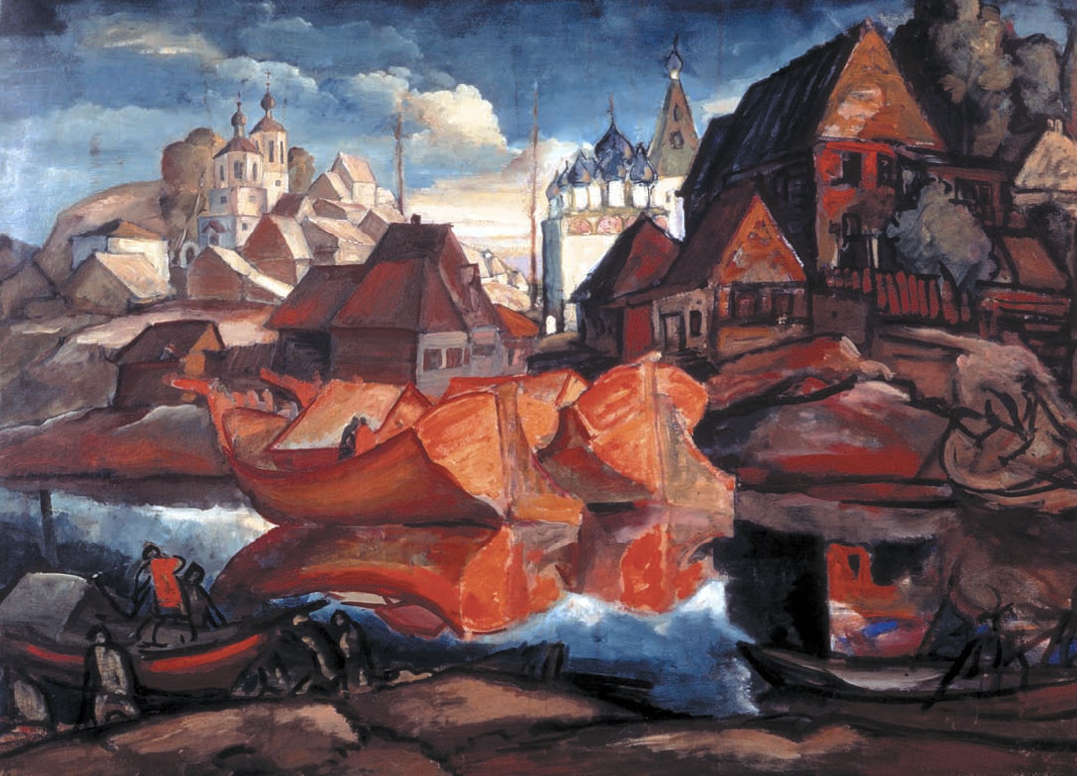 А. И. Кравченко. Древний русский город. Красные струги.