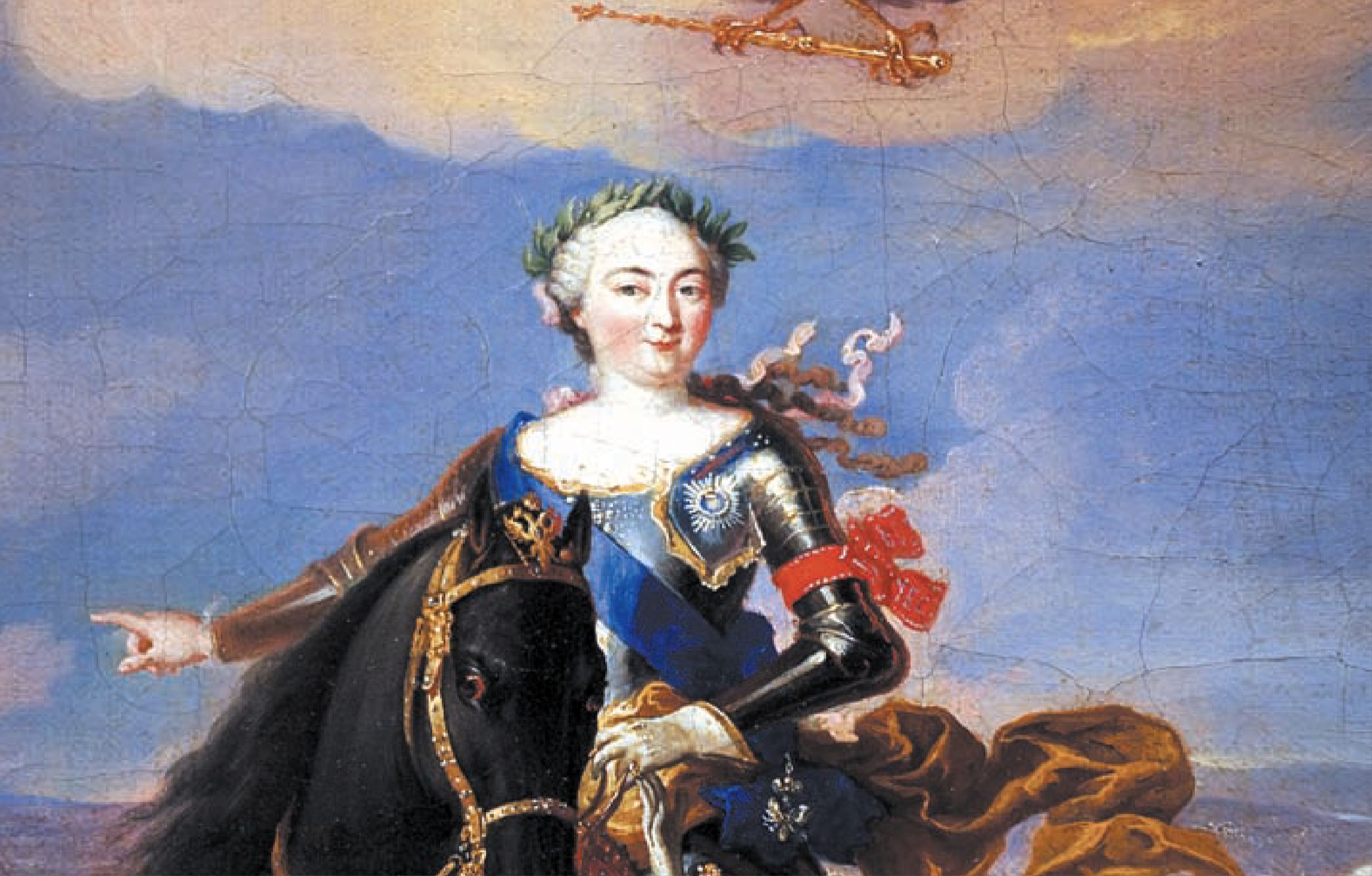 Императрица Елизавета Петровна. Фрагмент картины К. Г. И. фон Преннера. 1751-1753 гг.