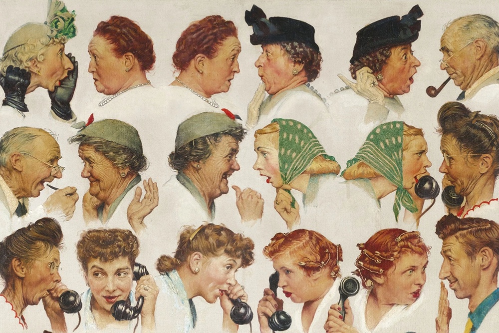 Норман Роквелл. "Сплетни". 1948 г.