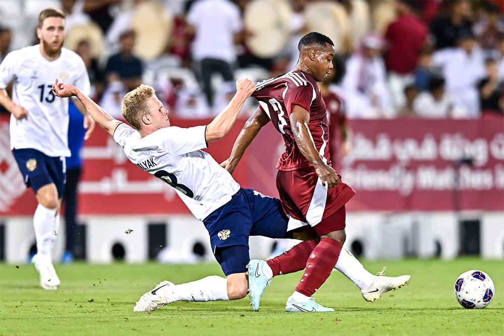 В последнем на данный момент матче наша сборная разгромила в гостях Катар со счетом 4:1.