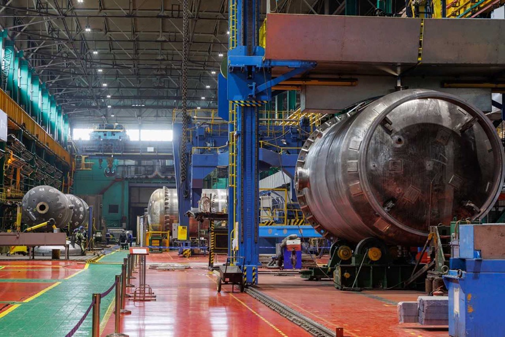 Процесс производства реакторного оборудования на площадке "АЭМ-Спецсталь" в Колпино Процесс производства реакторного оборудования на площадке "АЭМ-Спецсталь" в Колпино