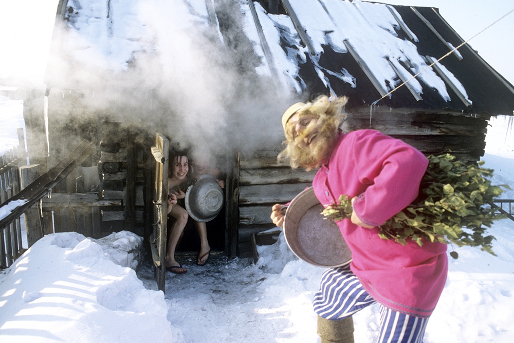 В бане можно провести выходной день всей семьей.