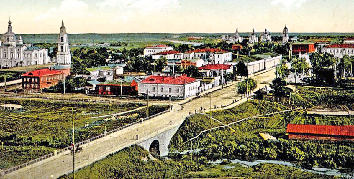 Вид Тамбова с Моршанской улицы. Открытка начала XX в.